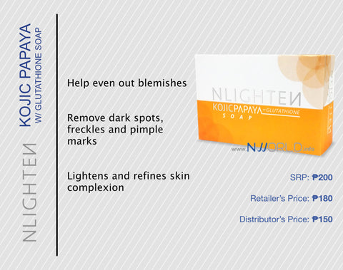 NLIGHTEN KOJIC PAPAYA WITH GLUTATHIONE SOAP